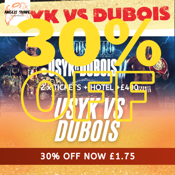 Usyk vs Dubois Wembley + hotel & £400 cash